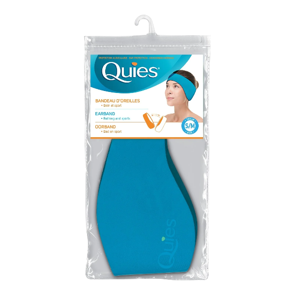 Quies 雙面防水游泳頭帶 - 細碼|法國品牌|保護耳朵不進水