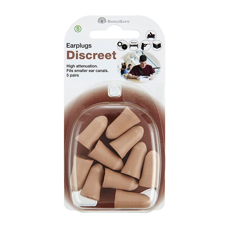 SwedSafe Discreet Small 耳塞 – 5 對裝|瑞典品牌|窄耳道舒適設計