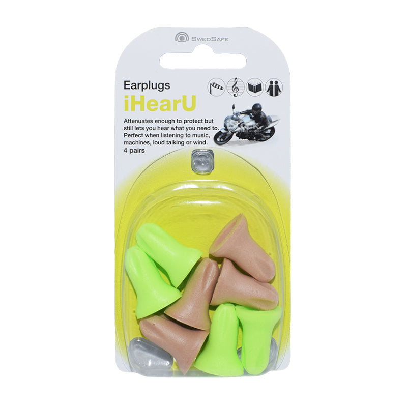 SwedSafe iHearU 耳塞 – 4 對裝|瑞典品牌|適度隔音|疏氣自然