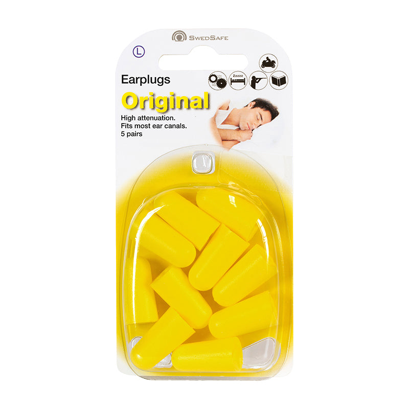 SwedSafe Original Large 耳塞 – 5 對裝|瑞典品牌|中碼舒適透氣設計