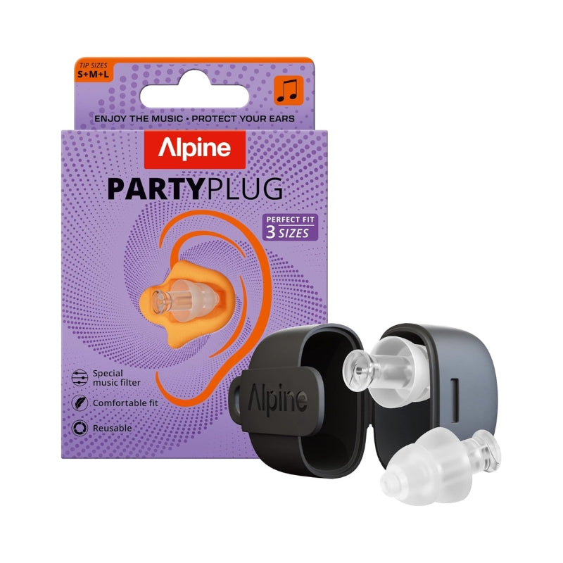 Alpine PartyPlug 音樂耳塞｜Clubbing 及演唱會專用｜防耳鳴或耳痛｜荷蘭品牌