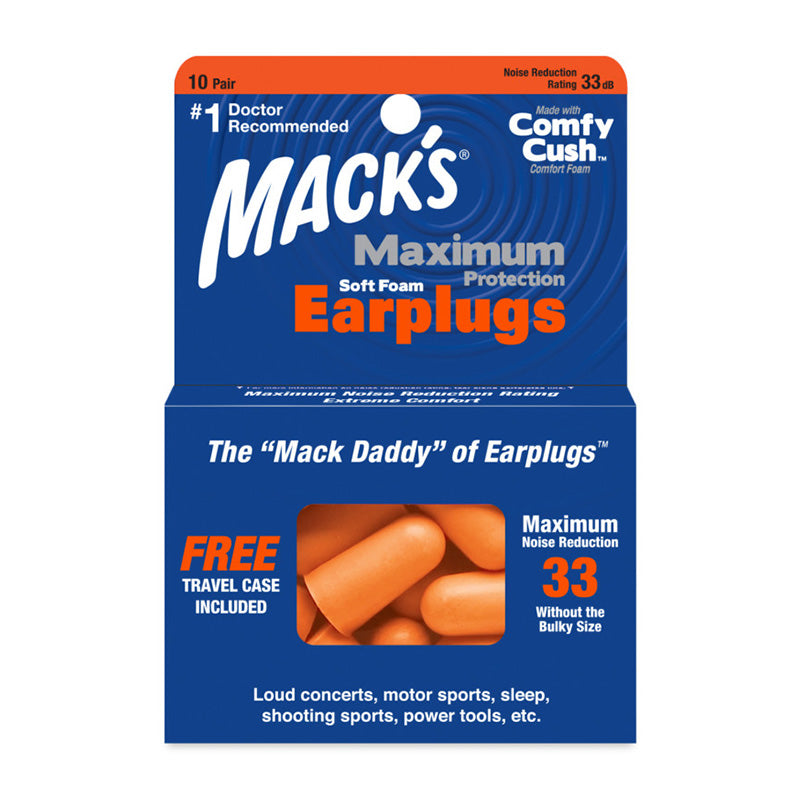 Mack’s Maximum 隔音耳塞 – 10 對裝｜闊耳道之選
