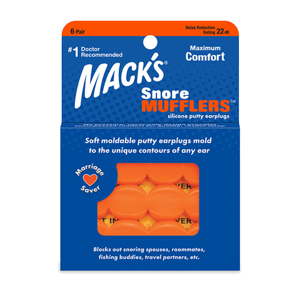 Mack’s 黏土矽膠耳塞 – 6 對裝｜ 舒適隔音｜多功能隔音防水耳塞