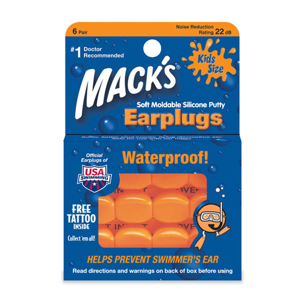 Mack’s 嬰幼兒黏土矽膠耳塞 – 6 對裝｜ 多功能防水隔音｜非入耳式