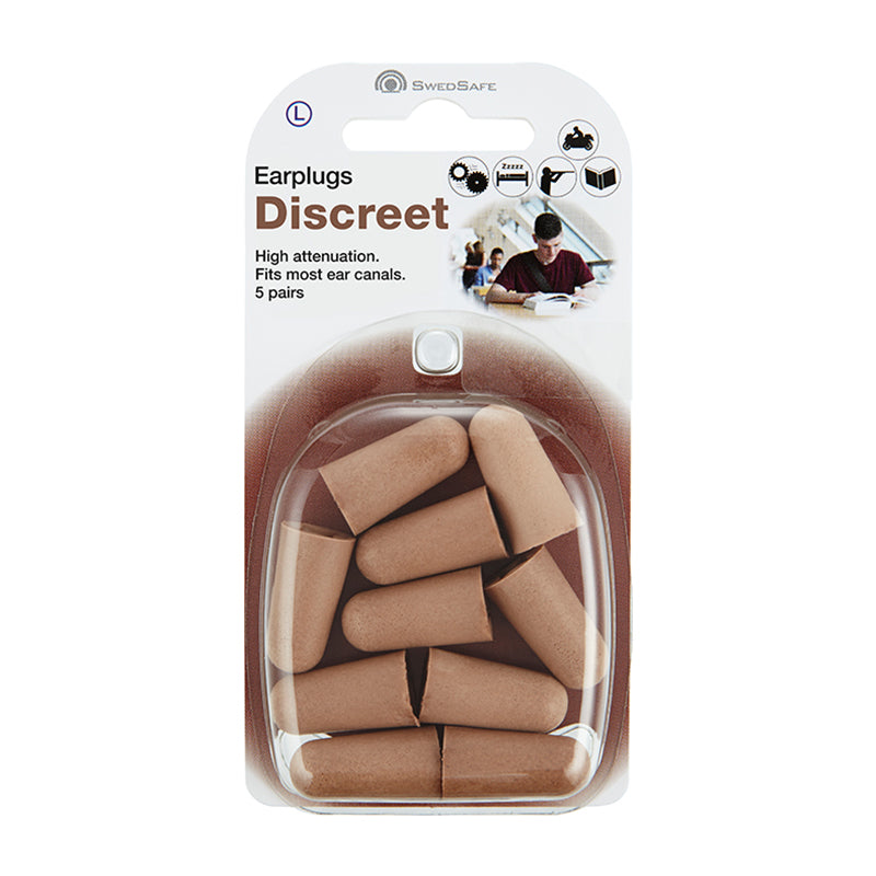 SwedSafe Discreet Large 耳塞 – 5 對裝｜瑞典品牌｜中碼舒適透氣設計