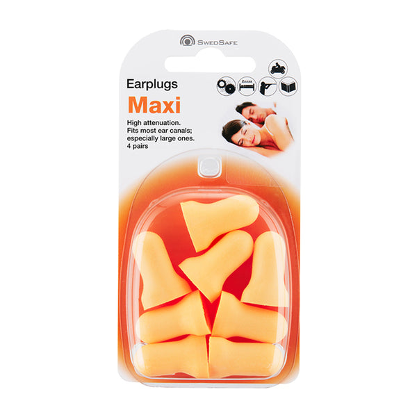 SwedSafe Maxi 耳塞 – 4 對裝｜瑞典品牌｜偏大碼極緻透氣設計
